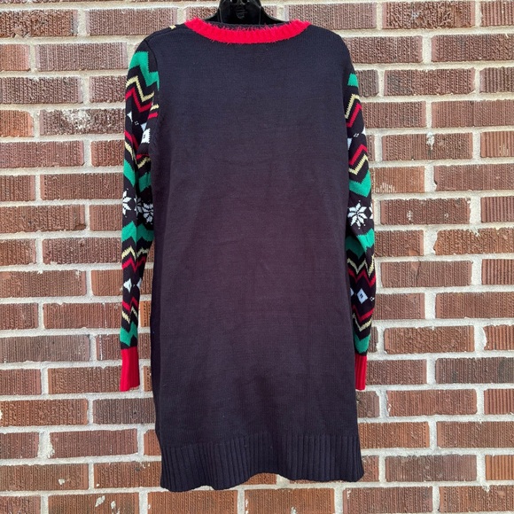 Celebrate Together Womens L Ugly Christmas Sweater Tunic Crewneck Elf Holiday - Picture 3 of 7